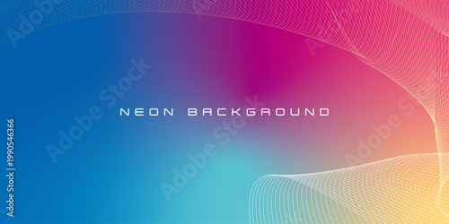 Fully editable neon background for wall papers. social media covers or any other digital or print media with editable blend shapes