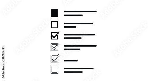 Businessman filling out checklist on clipboard with pen in office setting, planning and organization concept, professional workspace with computer and papers