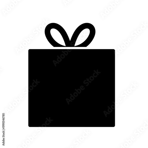 Gift Minimalist Black and White Celebration Present Icon