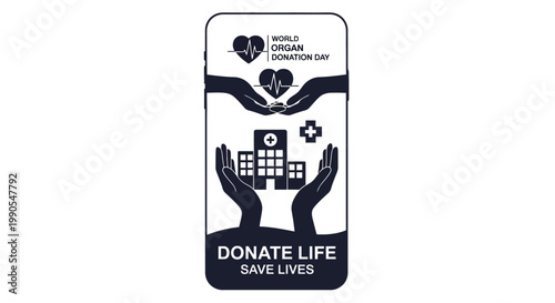 Donate Life Save Lives Organ Donation Awareness Graphic.