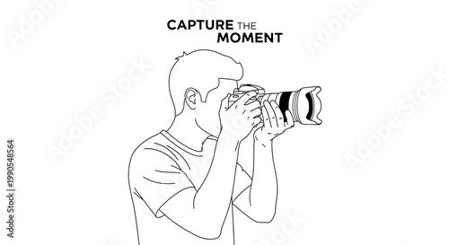 Man holding professional camera capturing a moment.