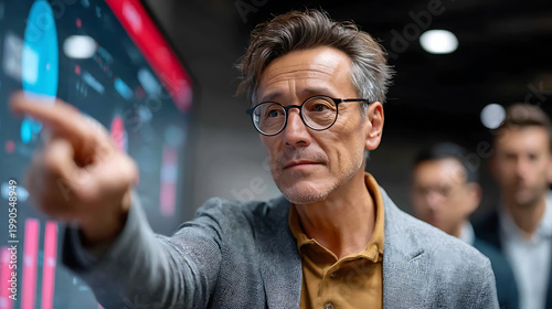 Data-Driven Decision Making Corporate Office Business Meeting Modern Workspace Professional Perspective Insights and Analytics