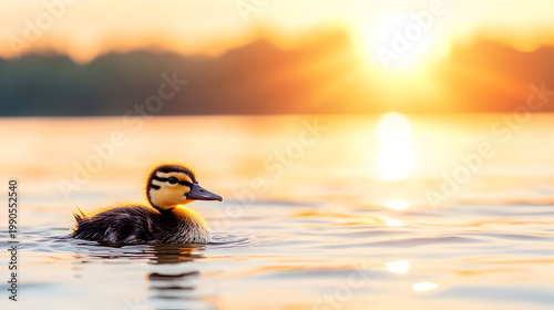 Duck swimming gracefully in calm water, duck, water, swimming, graceful, nature, bird, wildlife, peaceful, serene