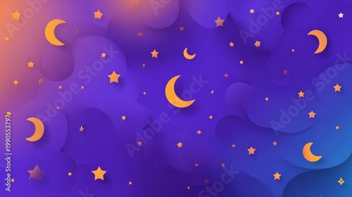 night sky with stars pattern