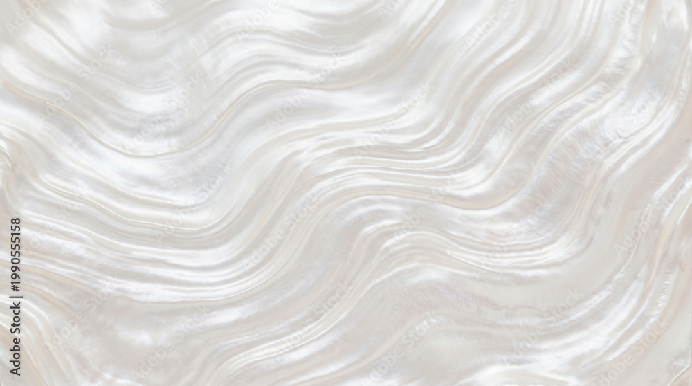 Obraz premium White pearl texture background with wavy pattern