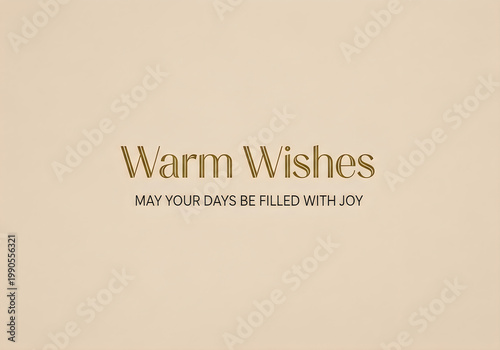 Warm wishes greeting card design