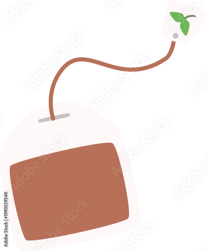 Tea Bag Flat Beverage Drink Illustration