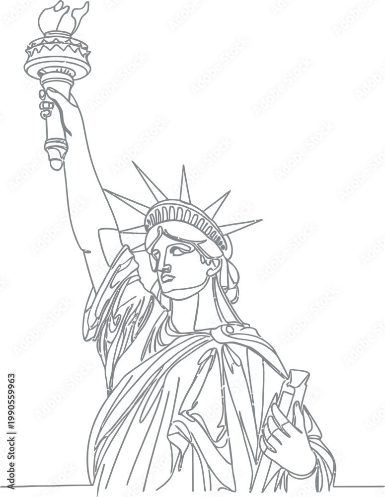 Obraz premium Statue of Liberty Holding Torch.