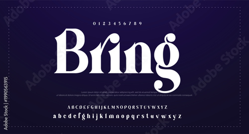 Elegant alphabet letters. Classic Lettering Minimal Fashion Designs. Typography modern sans serif fonts and numbers. vector illustration  