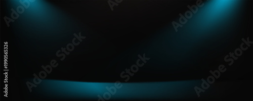 A stark, textured black surface is illuminated by a single, powerful beam of white light originating from the upper left,