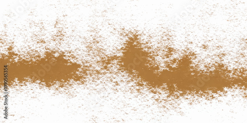 A macro close-up of flour and sugar powder on a textured grunge surface creates a detailed white and brown pattern with a rusty gold aesthetic for food background wallpaper