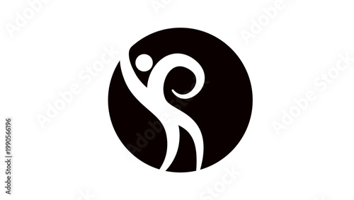 Business People Symbol, black isolated silhouette