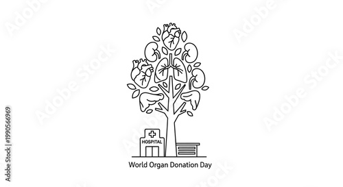 Organ Donation Tree Symbolizing Life and Hope.