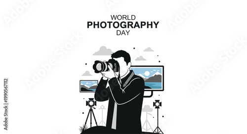 Photographer Capturing Moment with Professional Camera.