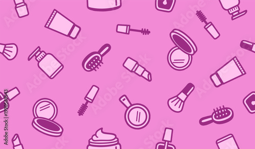 Cosmetic pattern background vector design