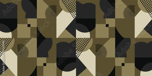 Business geometric seamless pattern. Vector geometric textures with elements, dots. Modern design.