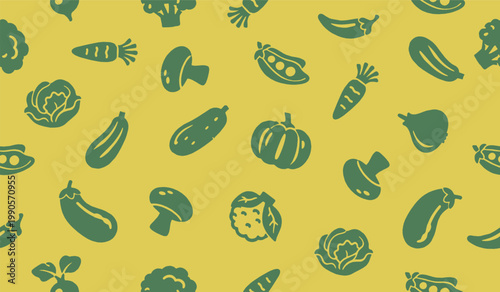 Mixed vegetables pattern background vector design