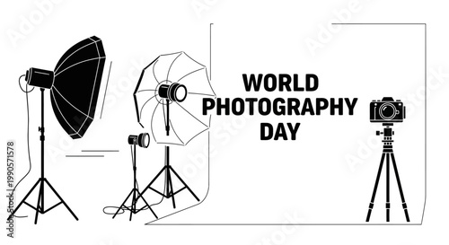 World Photography Day Celebration with Studio Lighting Equipment.