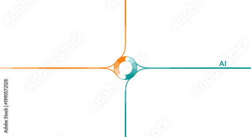 Minimalist abstract lines, intersecting shapes, modern geometric art