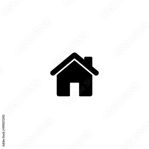 Minimal Home Icon Black Symbol Isolated PNG