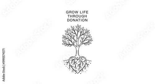 Tree of Life Symbolizing Growth Through Donation.