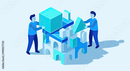 Minimalist Isometric Table Lamp Vector Illustration for Interior Design and Home Decor Assets
