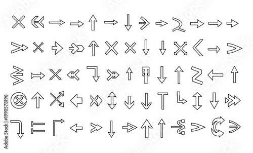 A collection of various arrow icons.