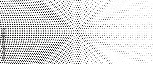 White Background with Radial Black Dots