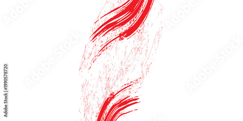 Red white brush stroke pattern car sticker abstract banner sporty lines red white color combination brush stroke pattern grunge motorsport racing design, Modern.