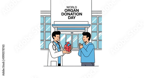 Doctor gives heart to patient for organ donation day.