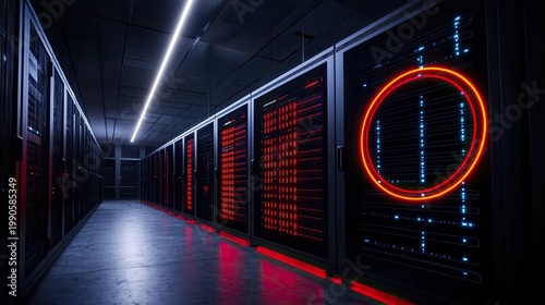 data center, server room