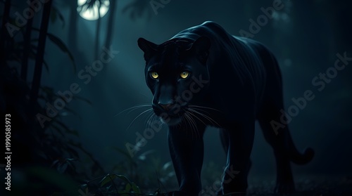 Close up portrait of cute black cat with yellow eyes

