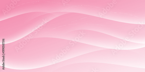 Abstract pink background with smooth gradient waves and elegant geometric lines. Minimalist soft rose vector backdrop for beauty branding, wedding invitation, or feminine web banner.
