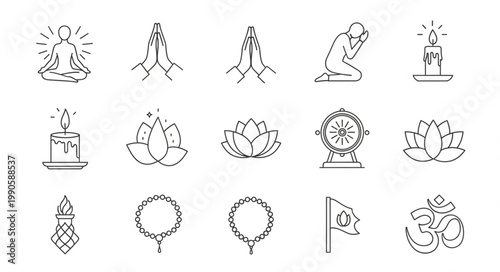 Collection of Religious Symbols and Icons.