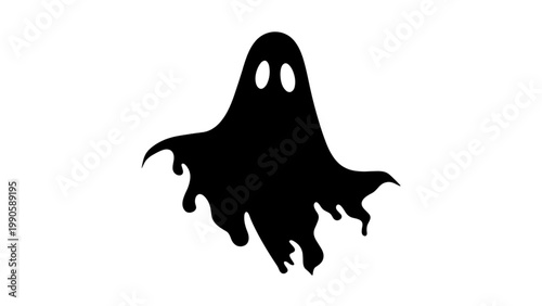 Spooky Ghost Silhouette for Halloween Celebration