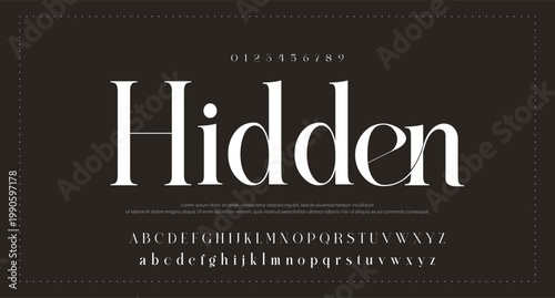 Creative typeface with premium effect  