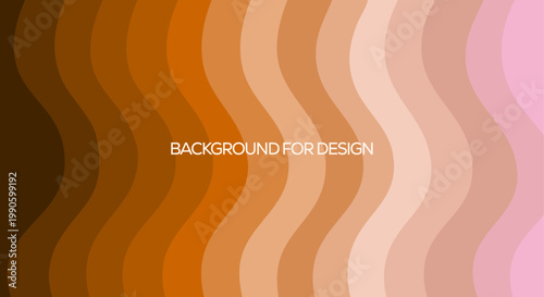 Abstract gradient background with wavy vertical stripes in warm tones