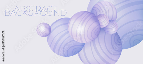 Abstract background with volumetric spheres. Vector background.
