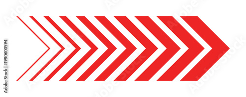 Red chevron arrows isolated row abstract geometric direction symbol dynamic movement stripe pattern minimal modern design bold graphic element forward motion concept clean vector style sharp edges
