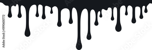 ink drips silhouette vector illustration, ink drop black symbol