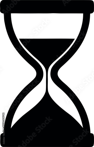hourglass silhouette vector, hourglass black symbol