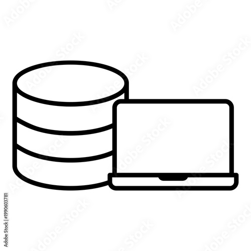 Laptop icon vector. System administrator illustration sign. pc symbol. Devops logo.  