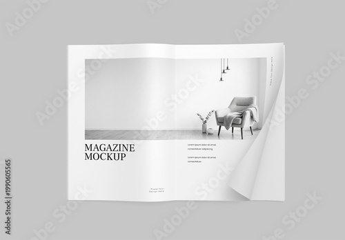 Top View Magazine Mockup Template