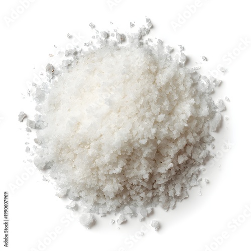 sea salt on white background