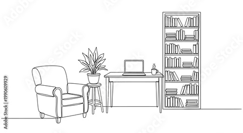 Bookshelf filled with many books.