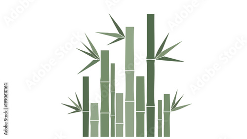 Modern Bamboo Illustration for Wellness & Spa Branding | Vector Art