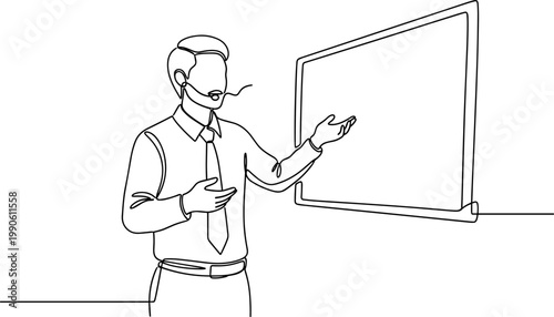 Businessman presenting at a meeting room.