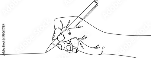 Hand holding a drawing pencil tight.