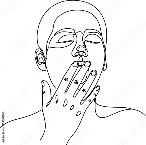 Woman applying facial skincare treatment cream.