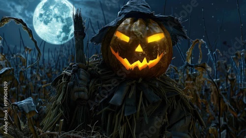Scary Pumpkin Halloween Character